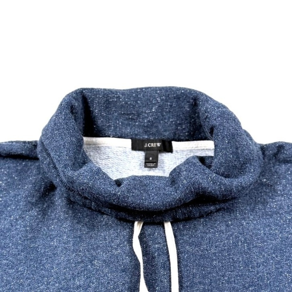 J Crew‎ Women Blue Marled Cowl Neck Pullover Sweatshirt Size S